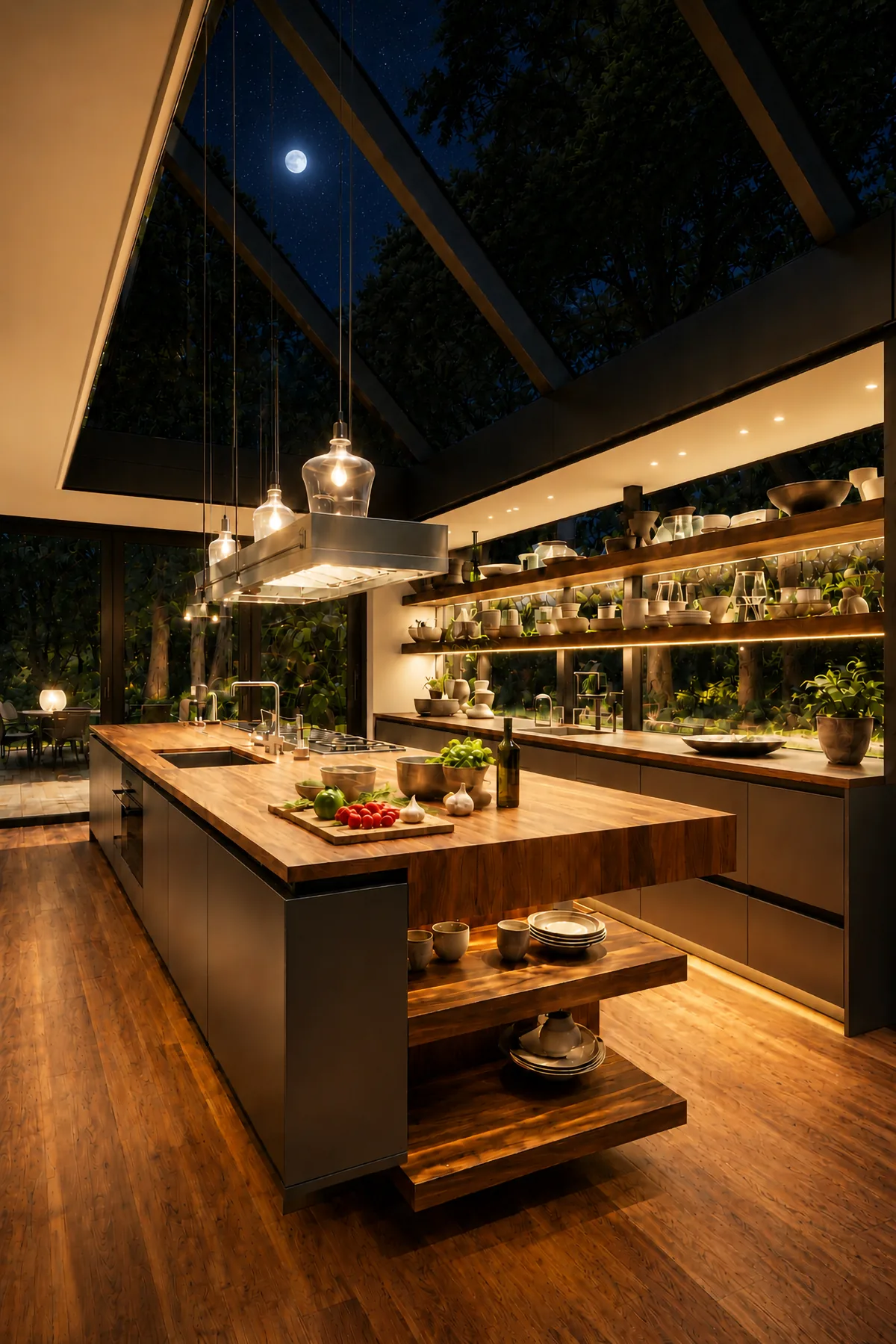 Evening — A kitchen that follows the sun.